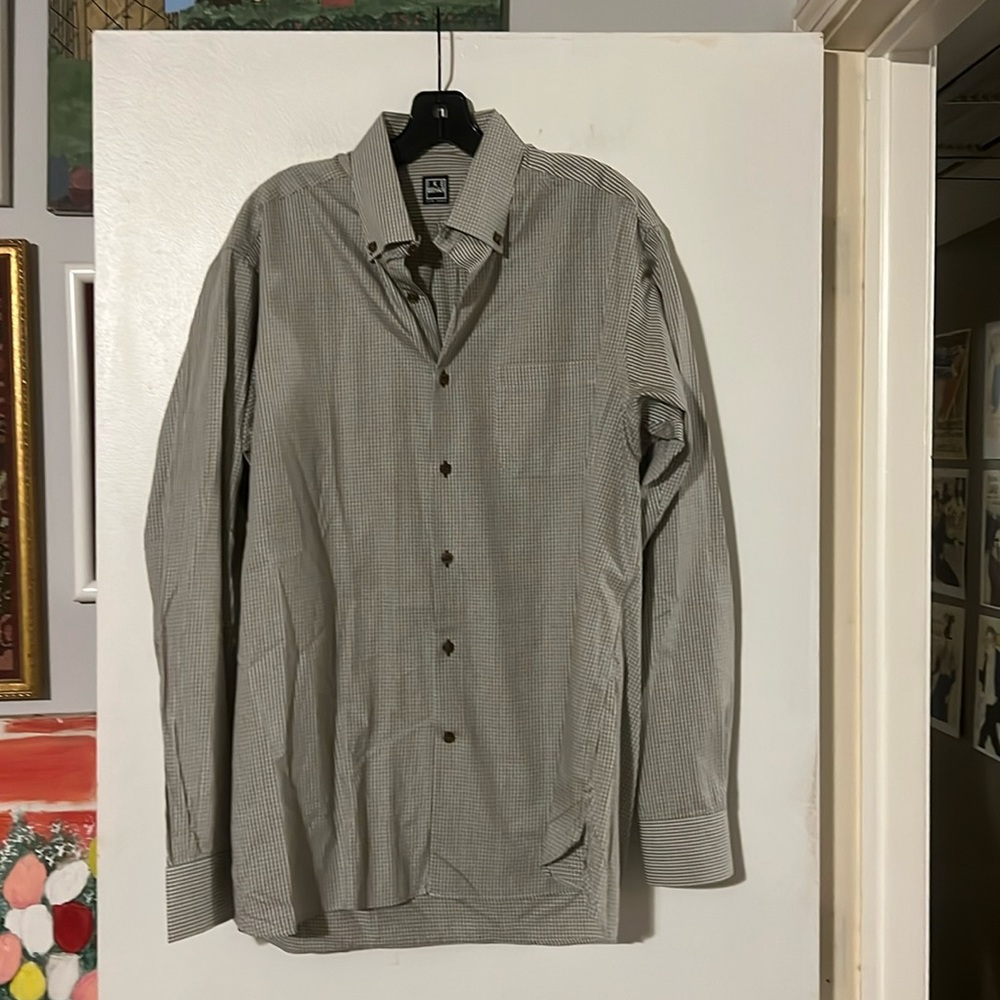Ike Behar mens multi color long sleeve shirt